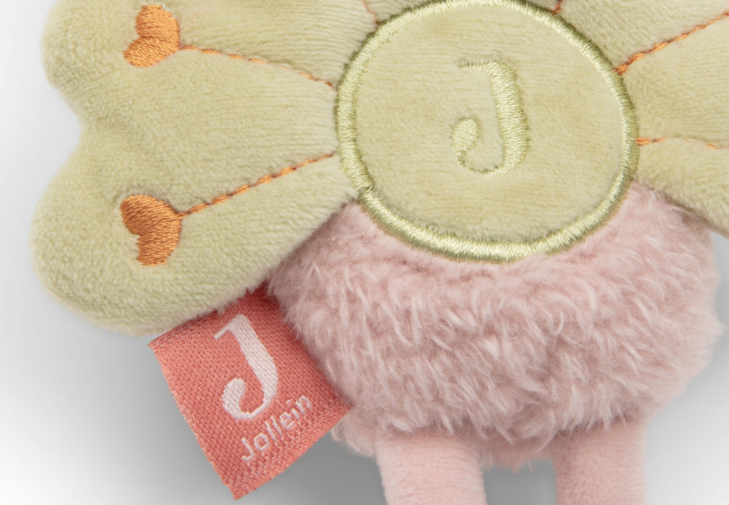 Jollein wagenhanger Soft Plumes, ring met klittenbandsluiting