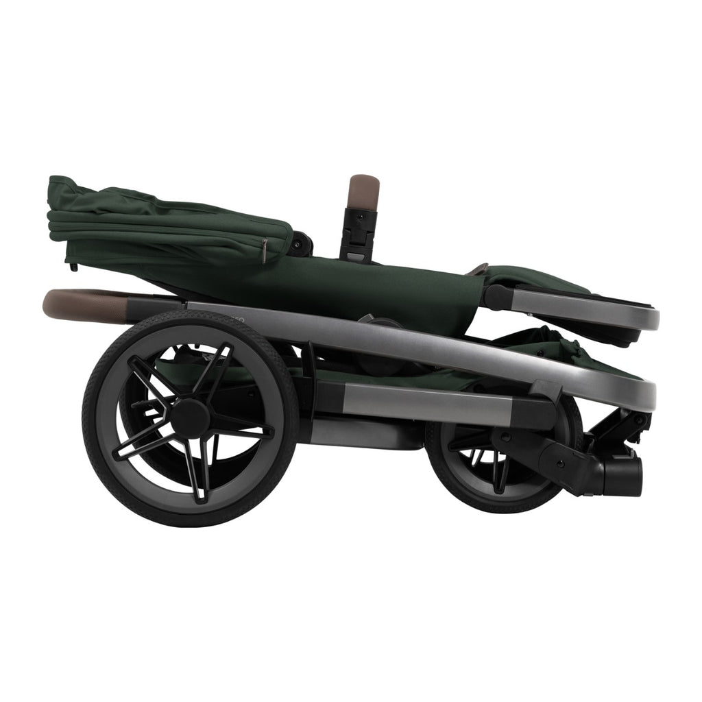 Joolz Kinderwagen Geo5 Complete Set Forest Green, compact ingeklapt