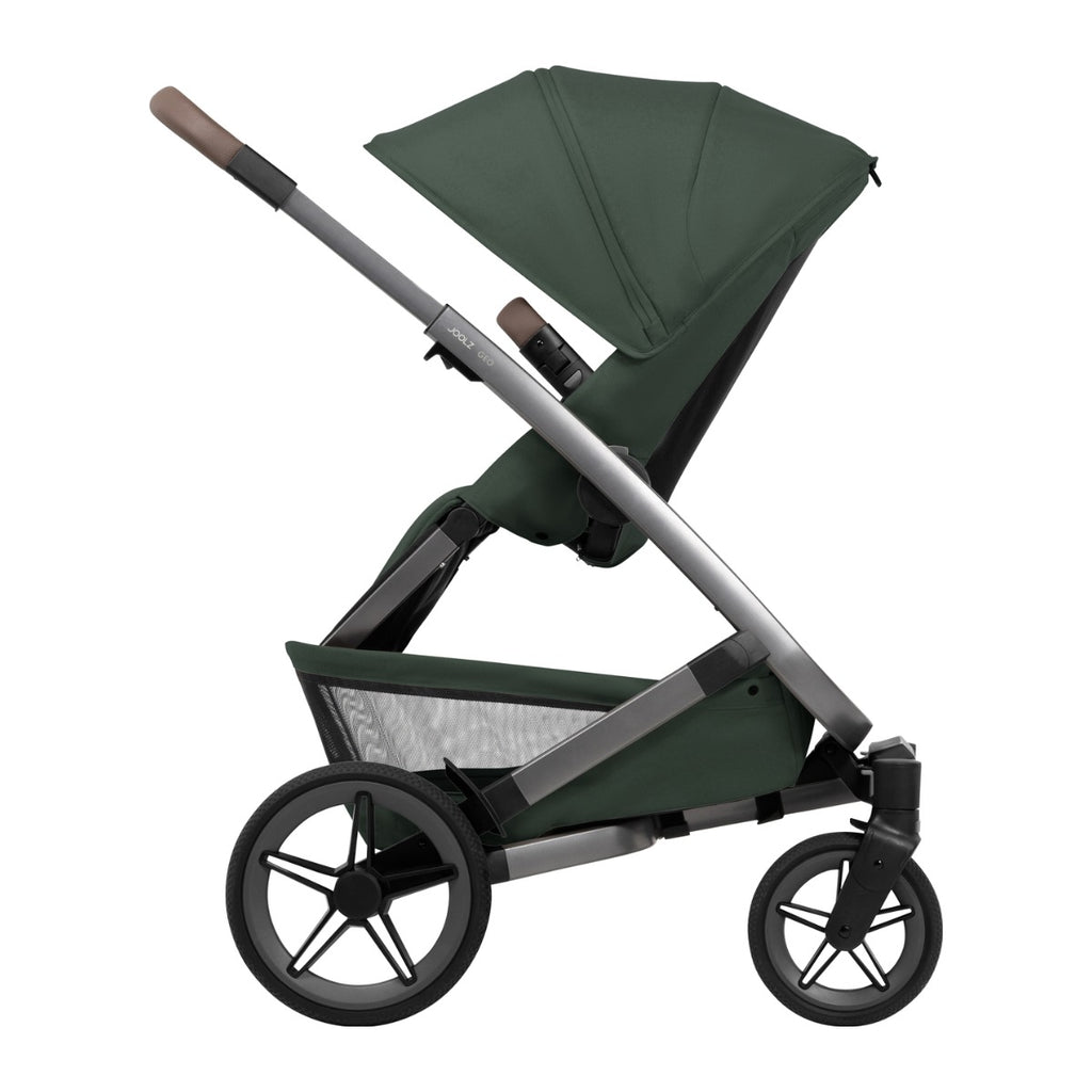 Joolz Kinderwagen Geo5 Complete Set Forest Green, zitje in zijaanzicht