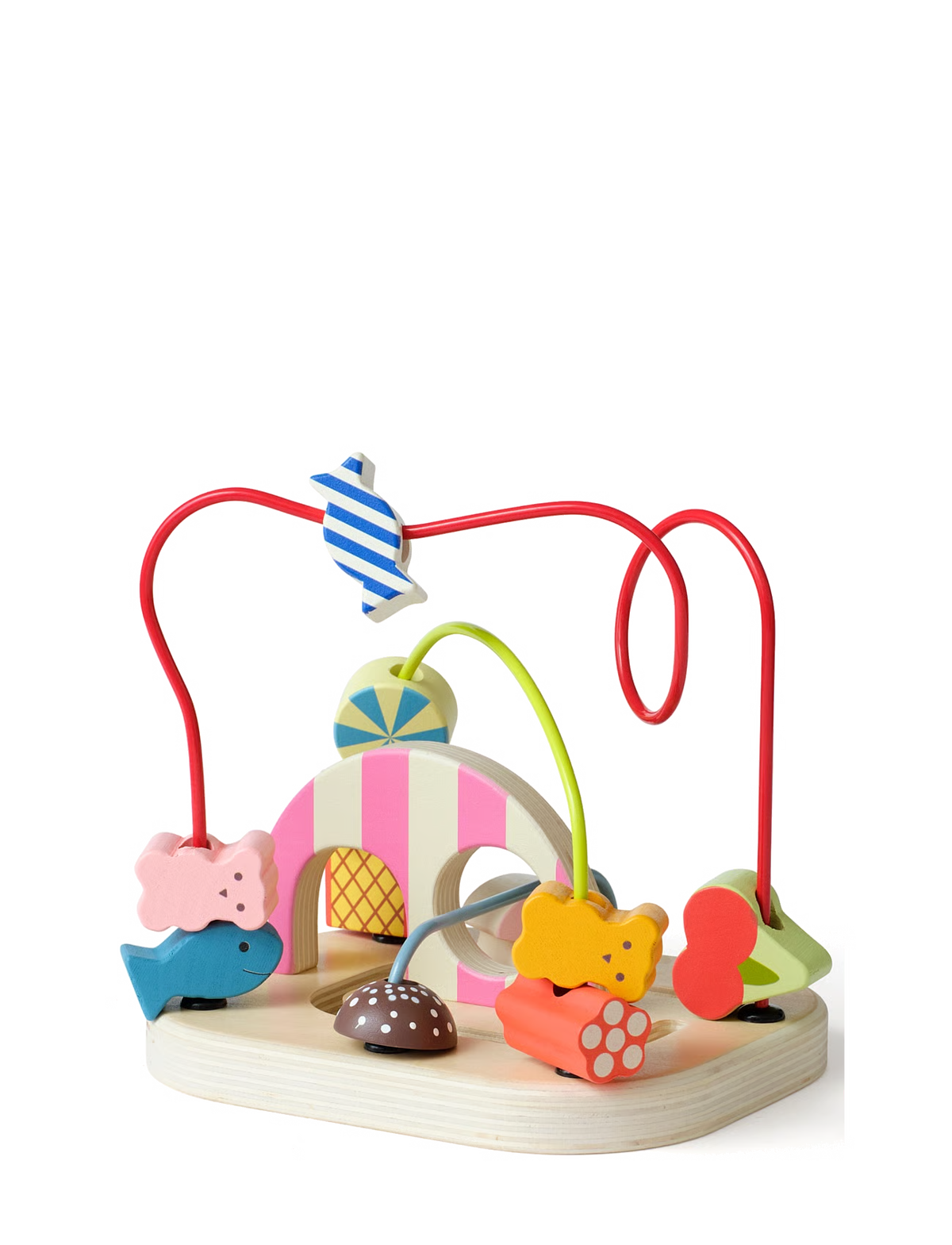 Kid's concept Houten spelbaan met kralen Swedish Candy