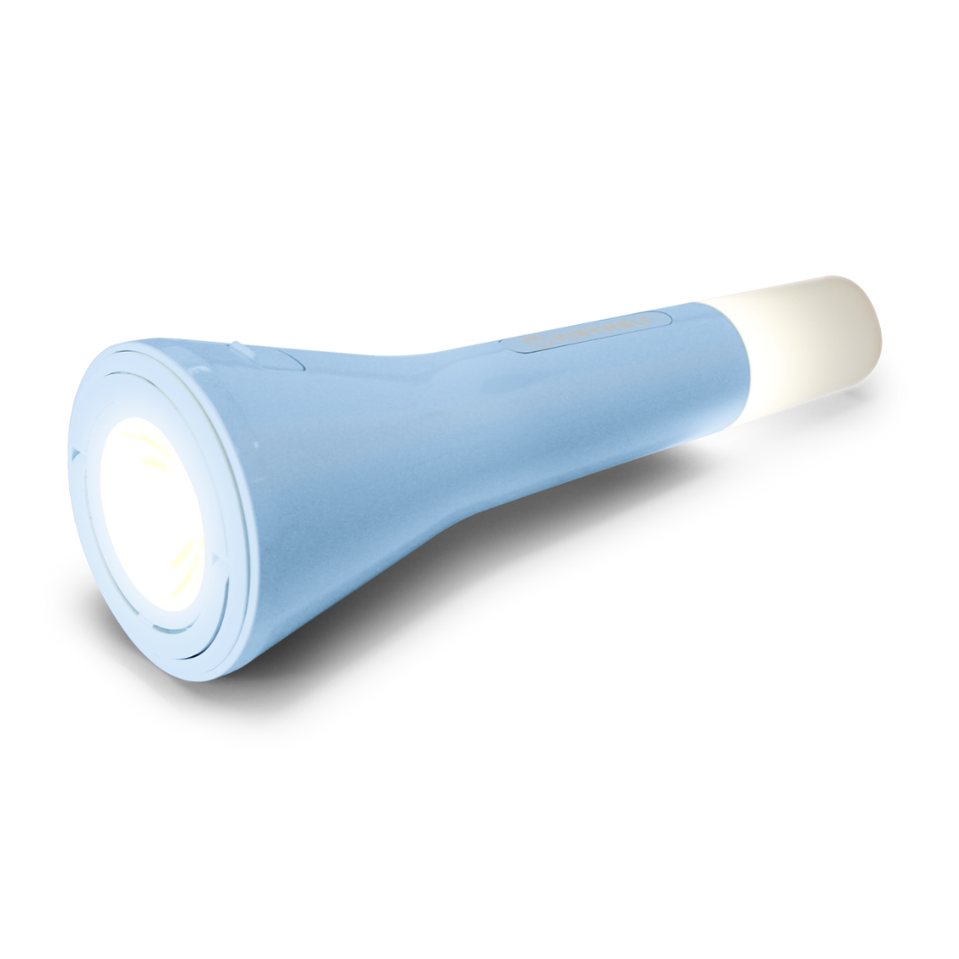 Kidywolf zaklamp voor kinderen blauw, liggend productbeeld