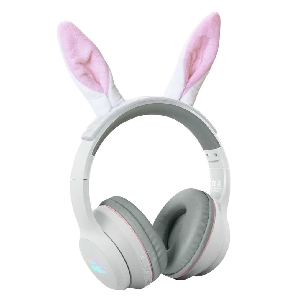 Kidywolf Kidyears bluetooth koptelefoon Rabbit, vooraanzicht met konijnenoren