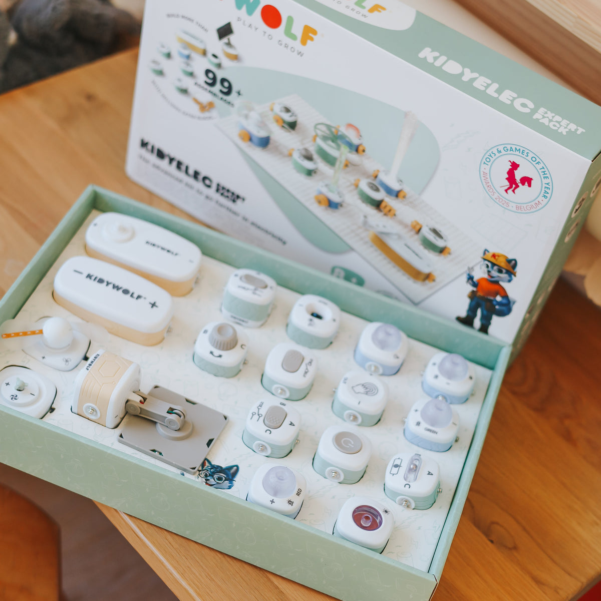 Kidywolf Kidyelec Expert 18 stuks, elektronica-bouwset verpakking vooraanzicht