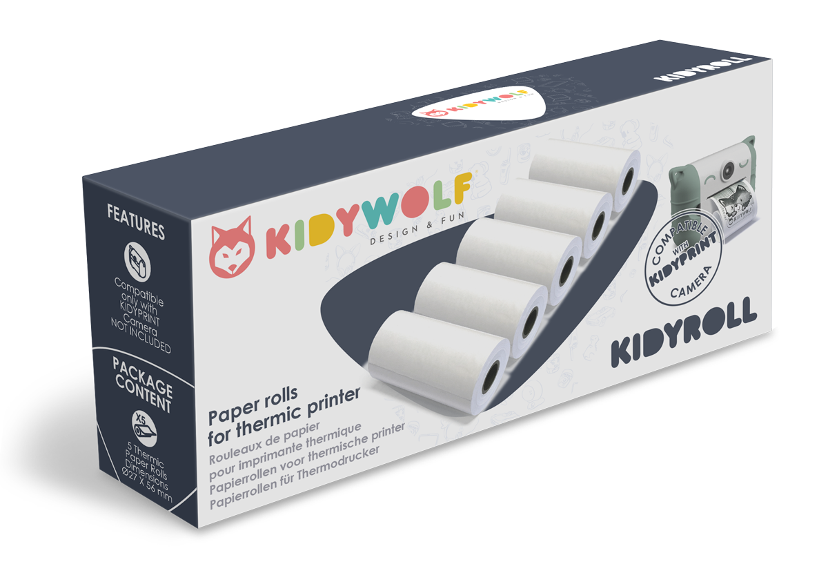 Kidywolf Kidyroll 5 printrollen voor Kidyprint, verpakking