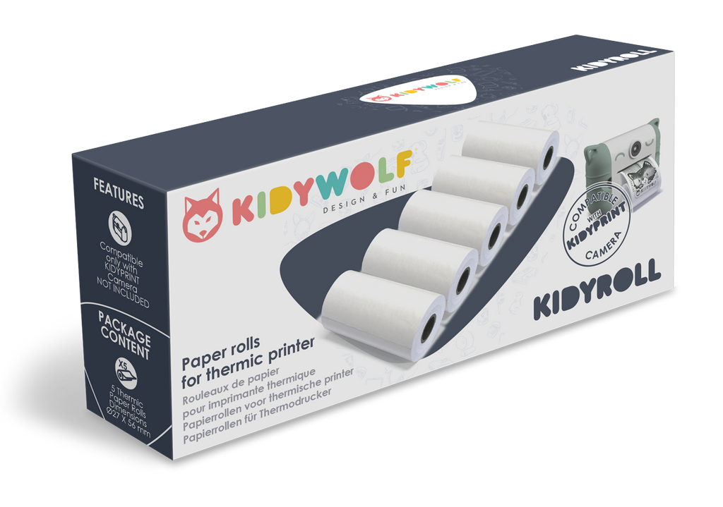 Kidywolf Kidyroll 5 printrollen voor Kidyprint, verpakking