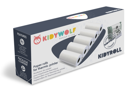 Kidywolf Kidyroll 5 printrollen voor Kidyprint, verpakking
