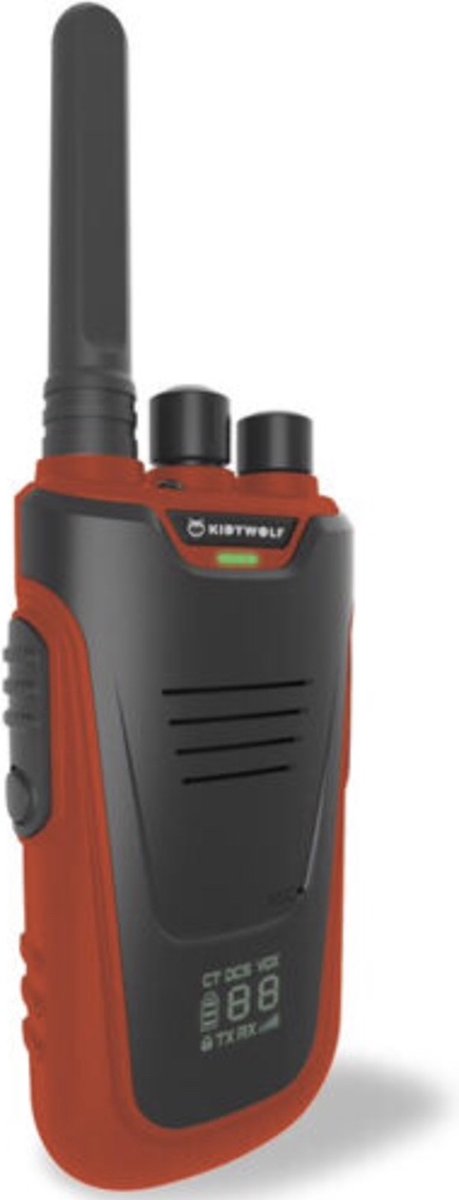 Kidywolf Kidytalk walkie talkie rood, vooraanzicht