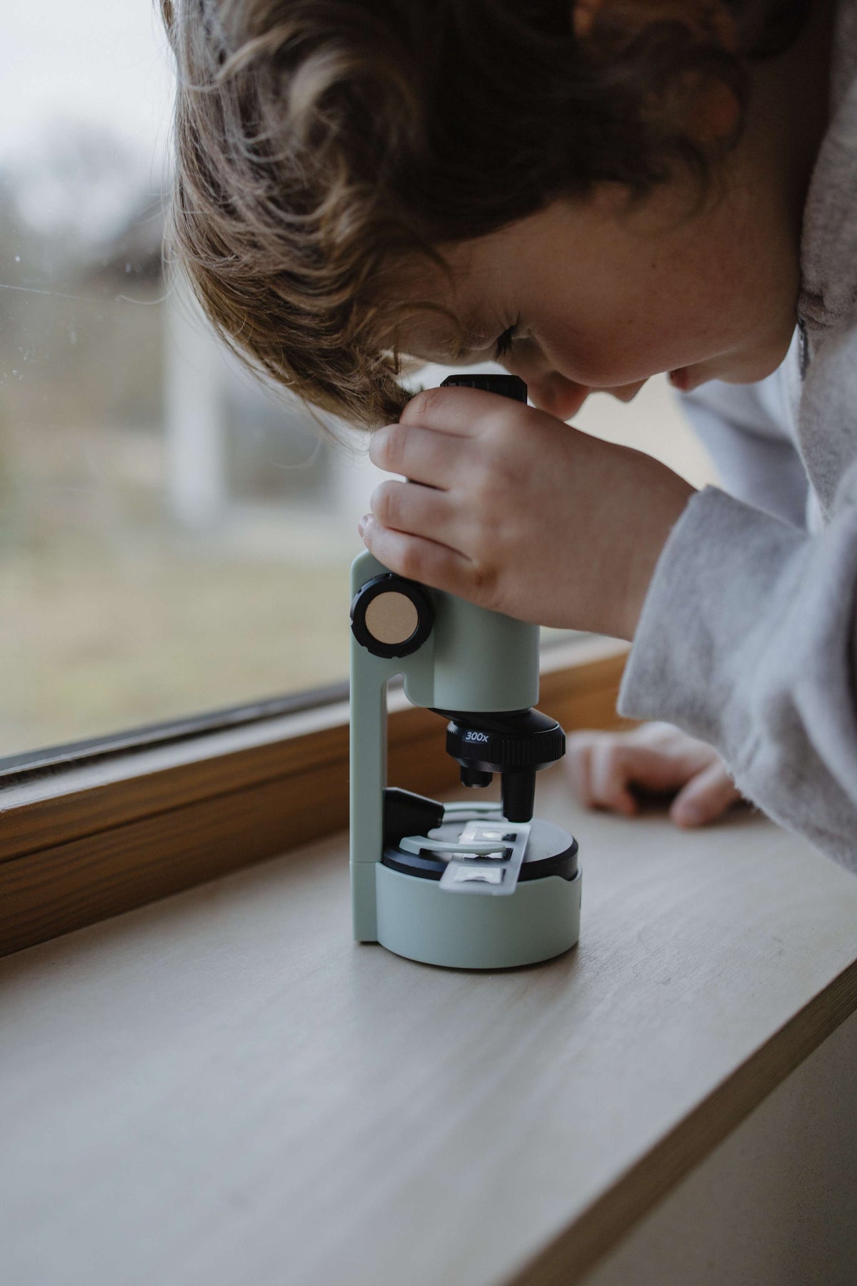 Kidywolf microscoop voor kinderen groen, vooraanzicht
