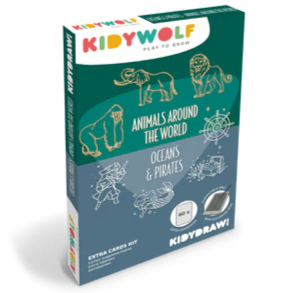Kidywolf navulling Kidydraw-Mini Dieren over de hele wereld en Oceanen en Piraten, verpakking