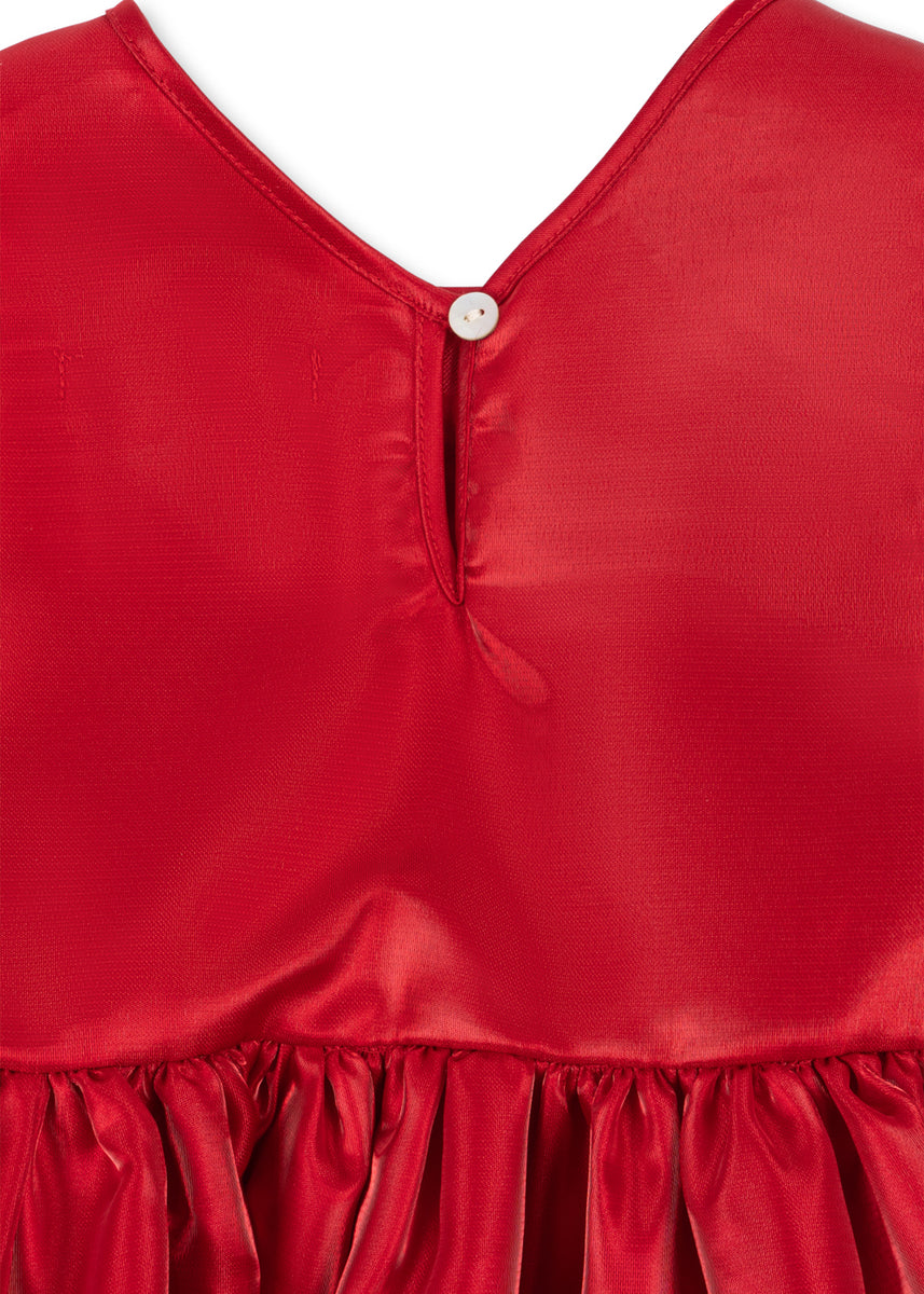 Konges Sløjd Jurk Bellis Dress GRS Barbados Cherry, derde productfoto op witte achtergrond