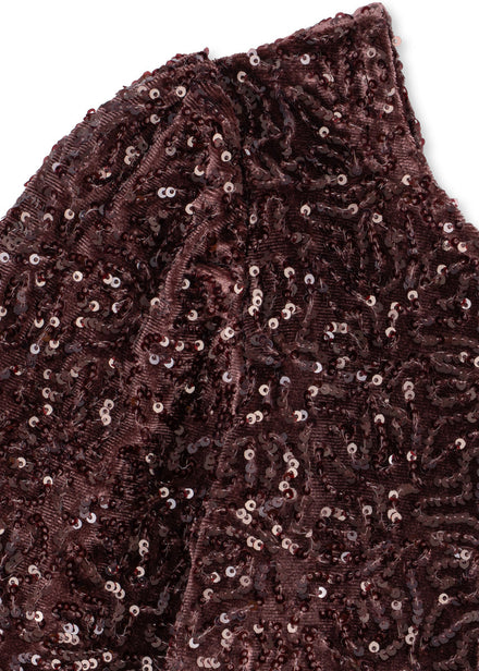 Konges Sløjd Jurk Viola Dress Decadent Chocolate, detailfoto van de stof