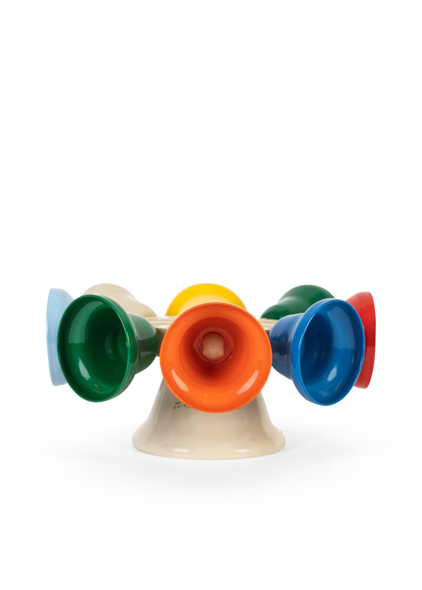 Konges Sløjd Muziekspeelgoed Bells All Around Multi, belletjesspeelgoed op witte achtergrond
