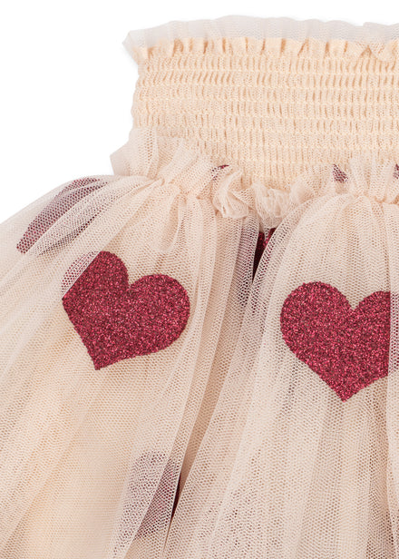 Konges Sløjd Tullie tule rok coeur glitter