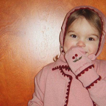 Konges Sløjd Wanten Collette Mittens Pale Blush, tweede sfeerbeeld van de Collette-lijn in pale blush