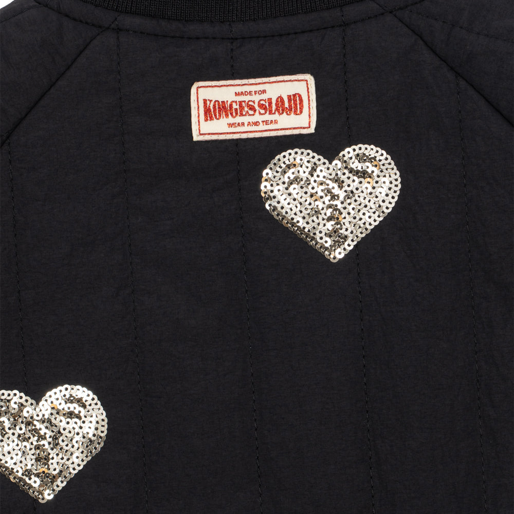 Konges Sløjd Winterjas Juno Sequin Long Jacket Black, detailfoto