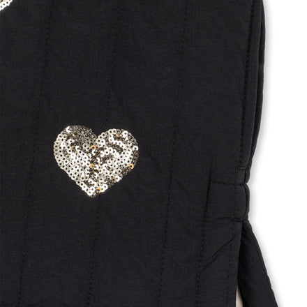 Konges Sløjd Winterjas Juno Sequin Long Jacket Black, vierde detailfoto