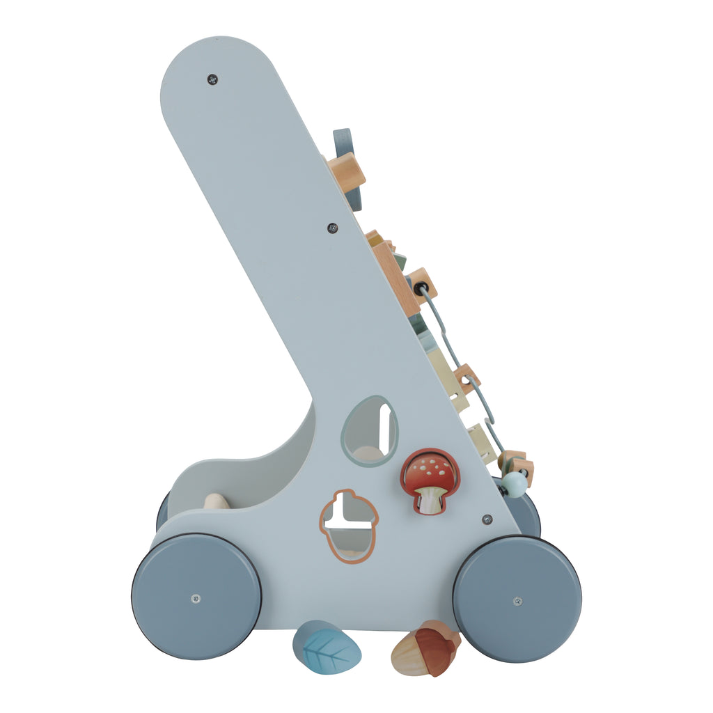 Little Dutch activiteiten loopwagen Forest Friends, zijaanzicht met vormenstoof
