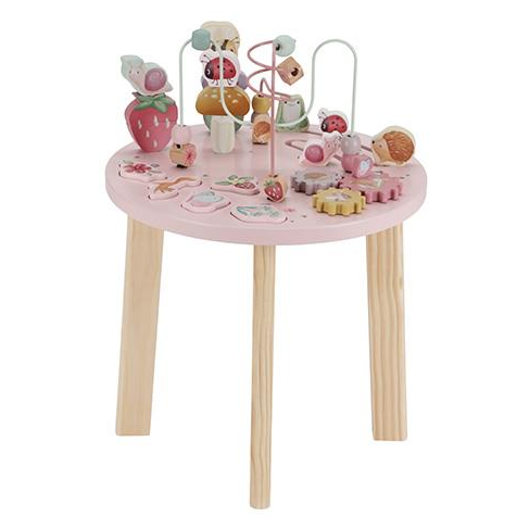 Little Dutch activiteitentafel Fairy Garden, houten tafel met kralenbaan en speelelementen