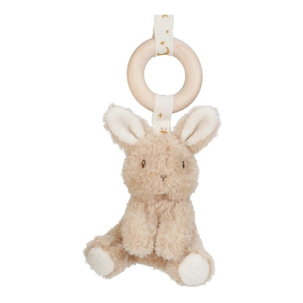 Hangspeeltje konijn met houten ring van de Little Dutch babygym Newborn Naturals