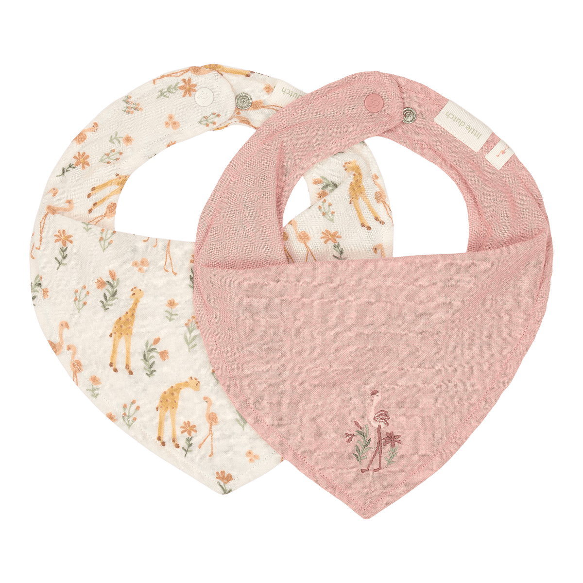 Little Dutch Bandana Slab 2-pack Blooming Safari, Roze