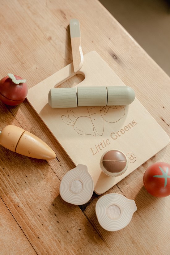 Little Dutch houten groenten, snijgroenten met mesje en plankje