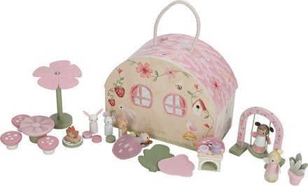 Little Dutch houten feeënhuisje Fairy Garden, huisje met figuurtjes en accessoires ervoor