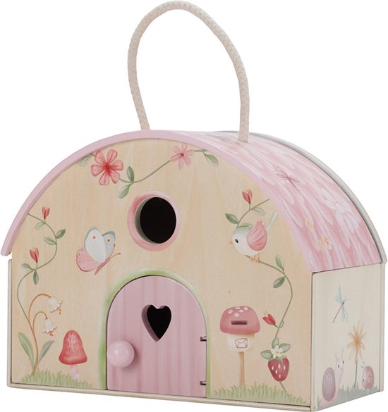 Little Dutch houten feeënhuisje Fairy Garden, gesloten koffer met hengsel en hartjesdeur