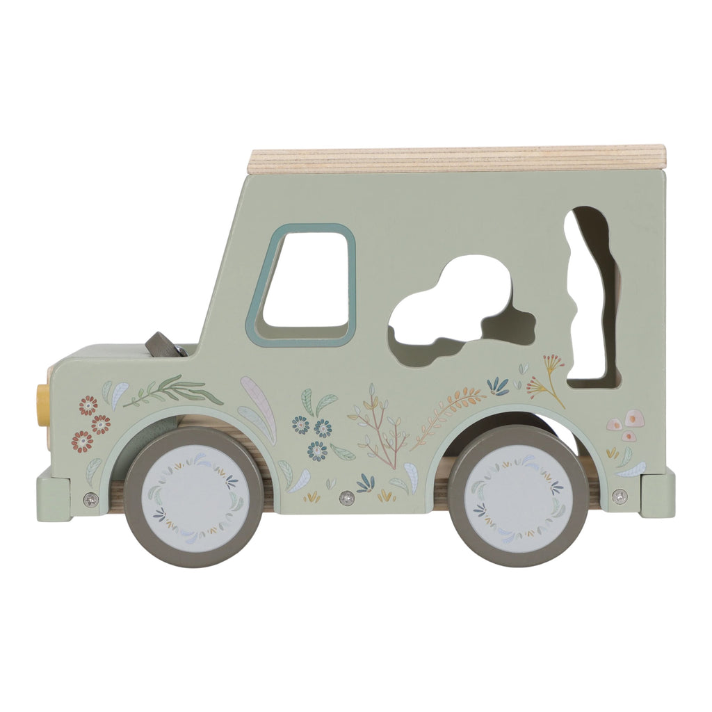 Little Dutch Houten Vormenstoof Safari Auto Safari Friends, andere zijkant