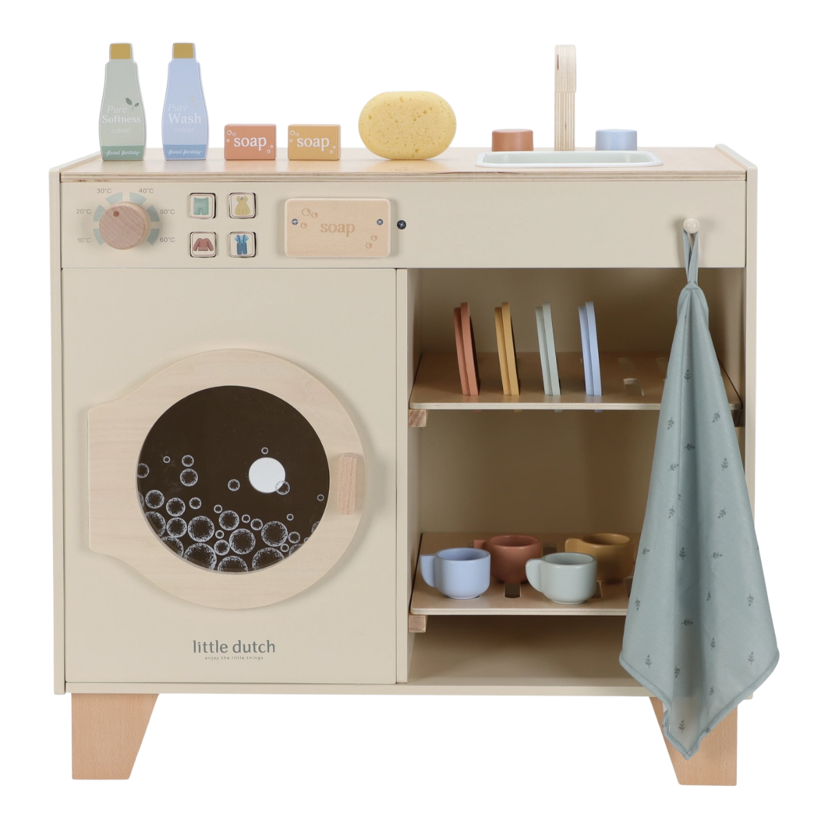 Little Dutch houten wasmachine met vaatwasser