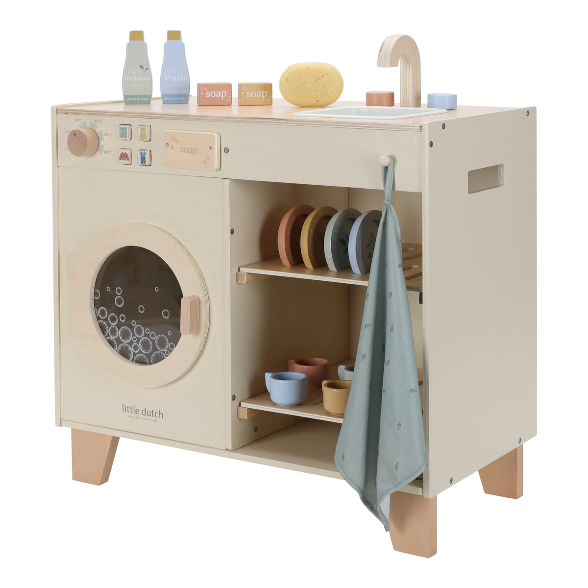 Little Dutch houten wasmachine met vaatwasser