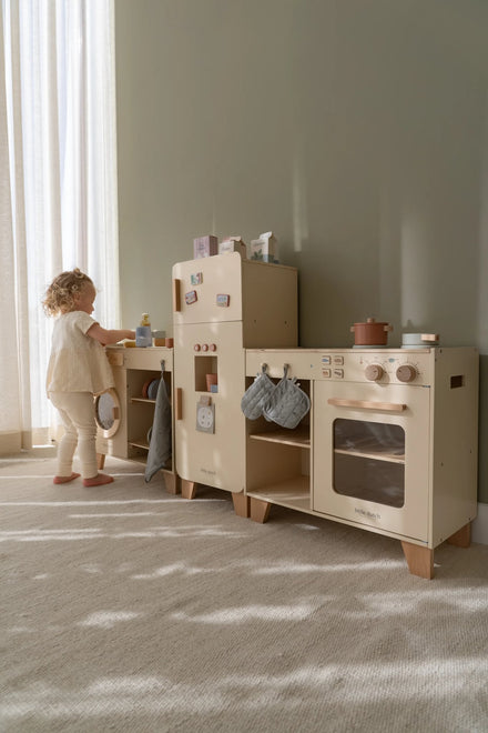 Little Dutch houten speelkeuken met koelkast en wasmachine