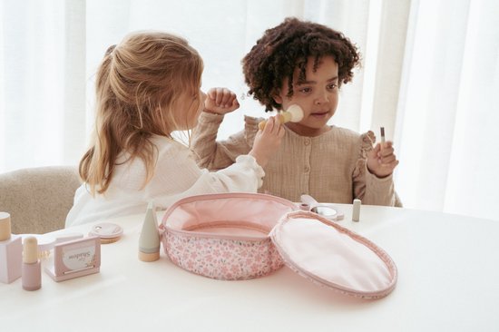 Little Dutch houten make-upset Beauty Case, roze koffertje met houten make-up