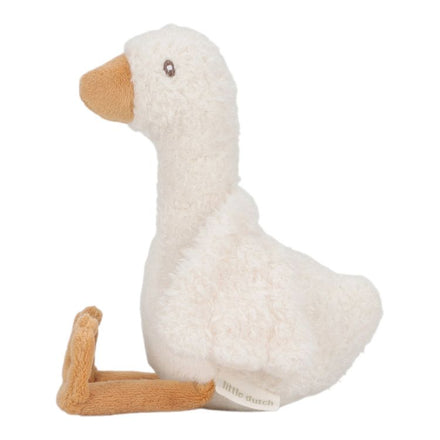 Little Dutch knuffel gans Little Goose wit, zittende witte knuffelgans