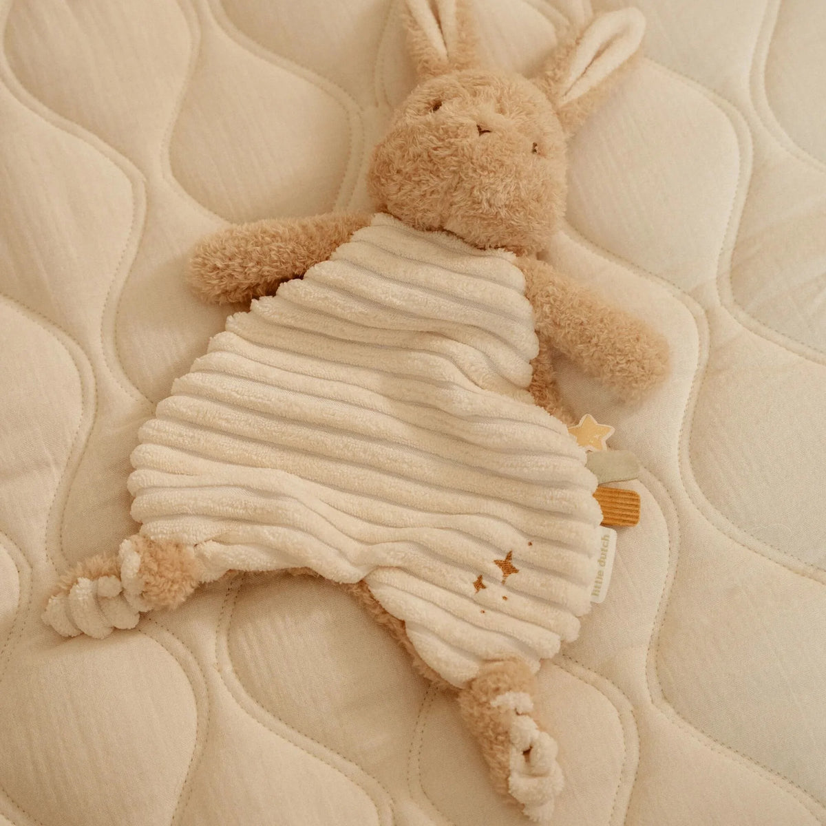 Little Dutch knuffeldoekje Newborn Naturals konijn met gestreept doekje