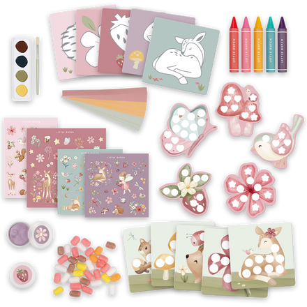 Little Dutch knutseldoos XL Fairy Garden, inhoud met stiften, stickers en knutselvellen