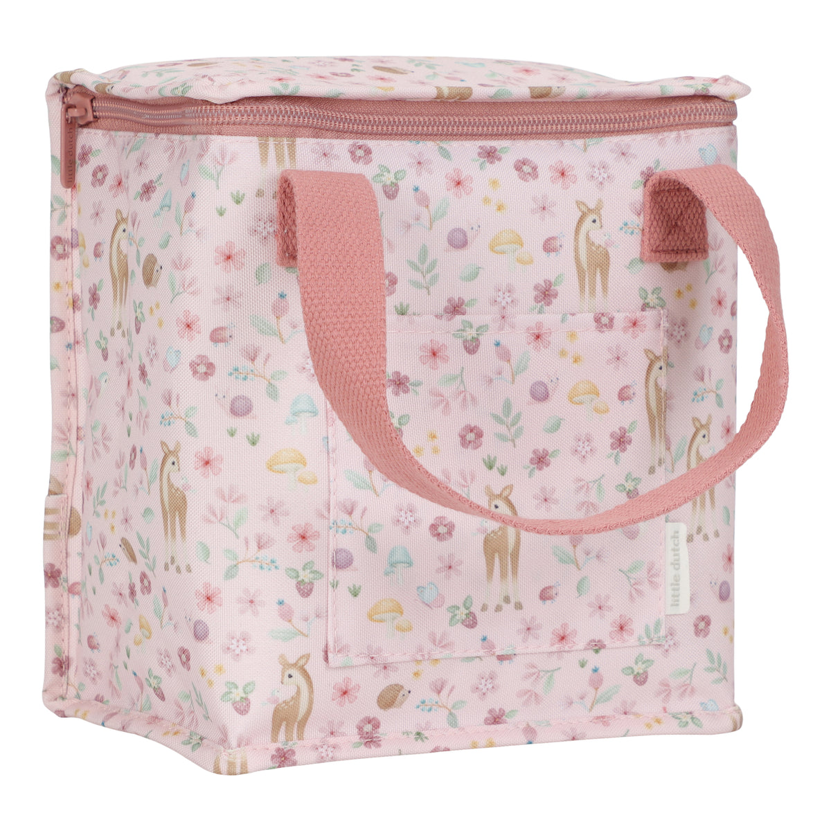 Little Dutch koeltas Fairy Garden met bloemenprint en roze hengsels
