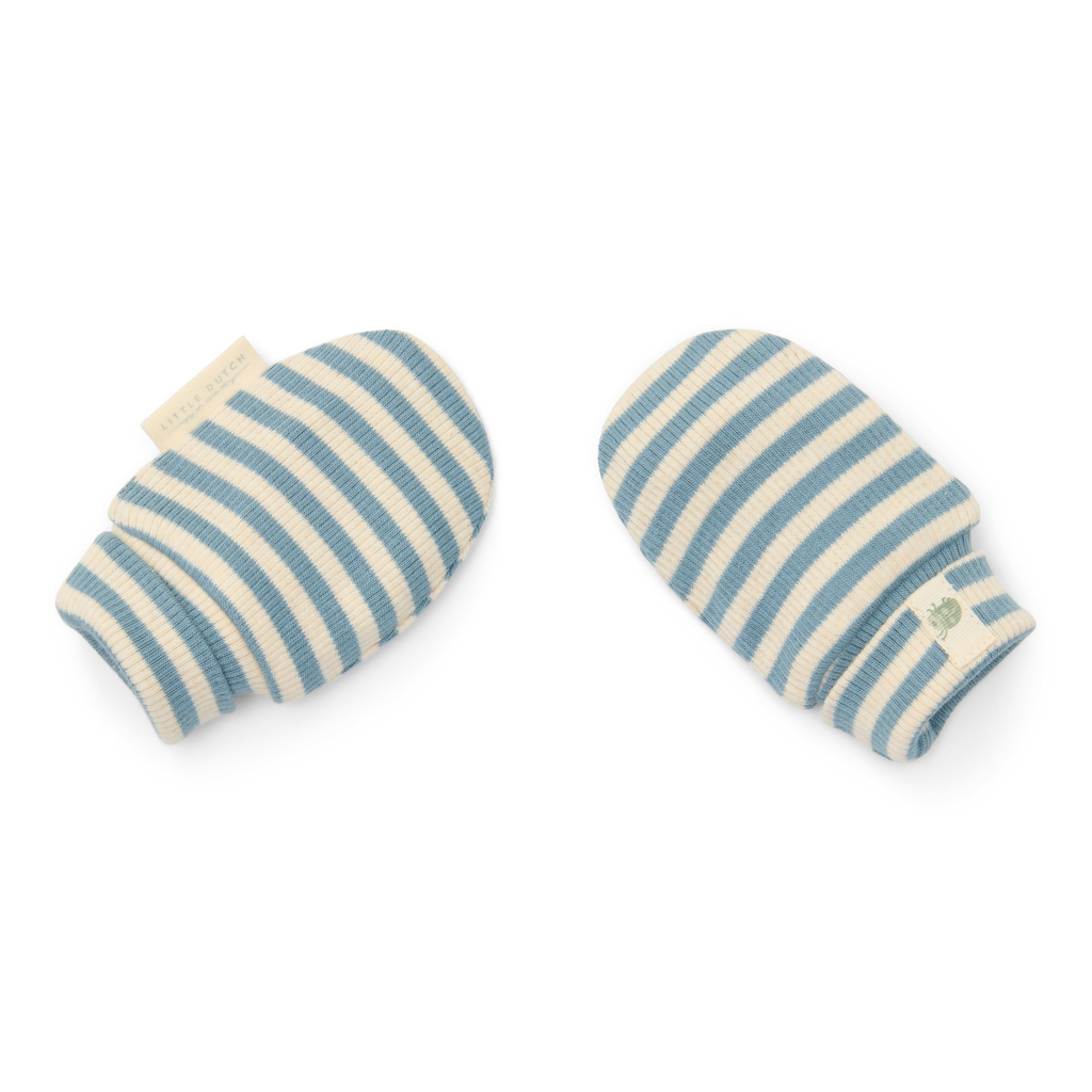 Little Dutch Krabwantjes Stone Blue Stripe, blauw-wit gestreepte krabwantjes
