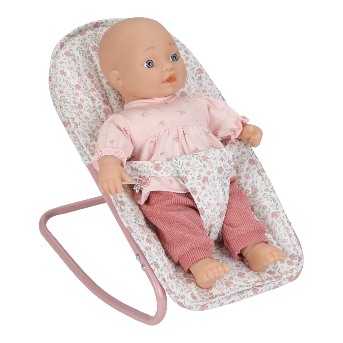 Little Dutch poppen wipstoel met bloemenstof en babypop