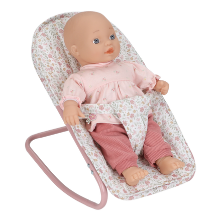 Little Dutch poppen wipstoel met bloemenstof en babypop