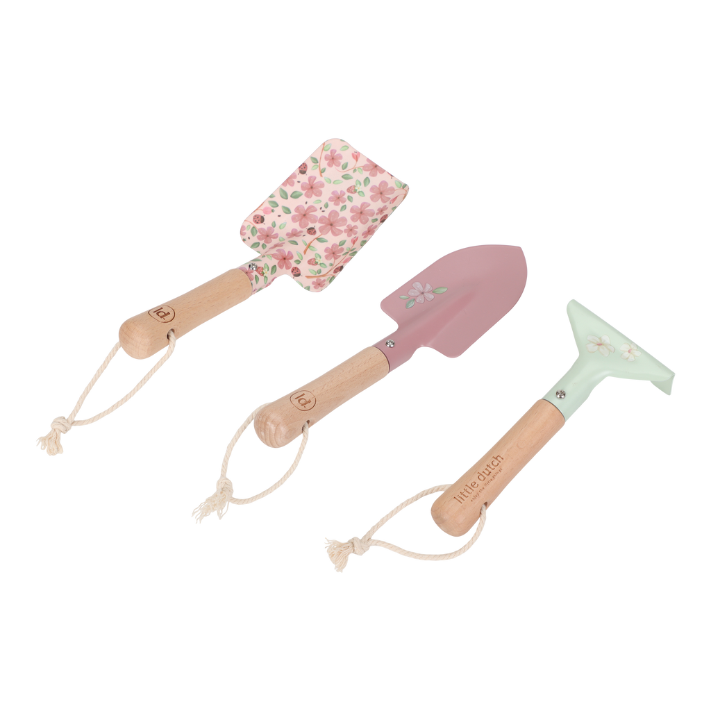 Little Dutch set tuingereedschap Fairy Garden, drie stuks schuin naast elkaar
