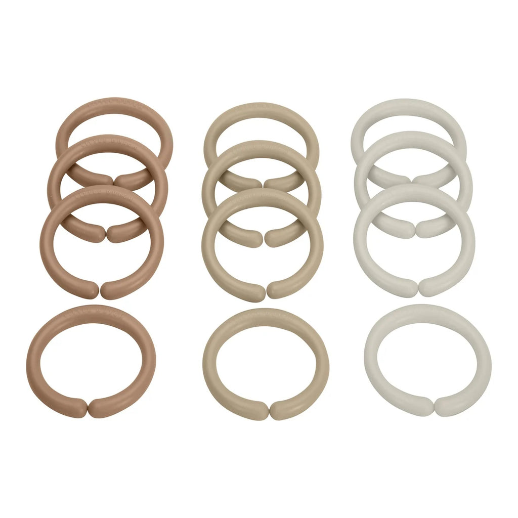 Little Dutch speelgoedringen Little Loops beige, ringen per kleur gesorteerd