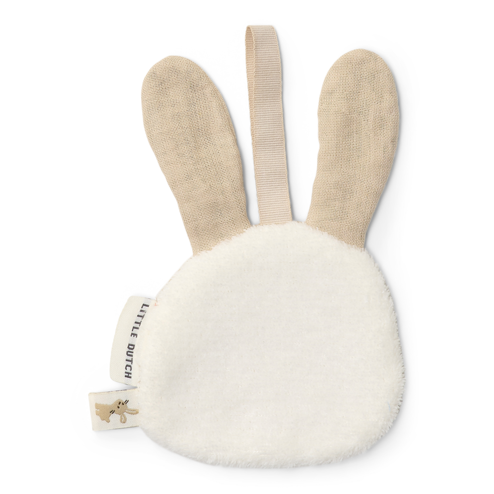 Little Dutch Speendoekje Konijn Beige, achterkant van fleece