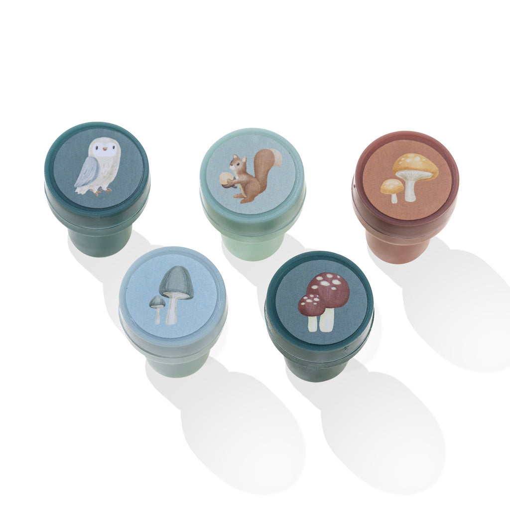 Little Dutch stempelset Forest Friends, stempels van bovenaf met dierenmotiefjes