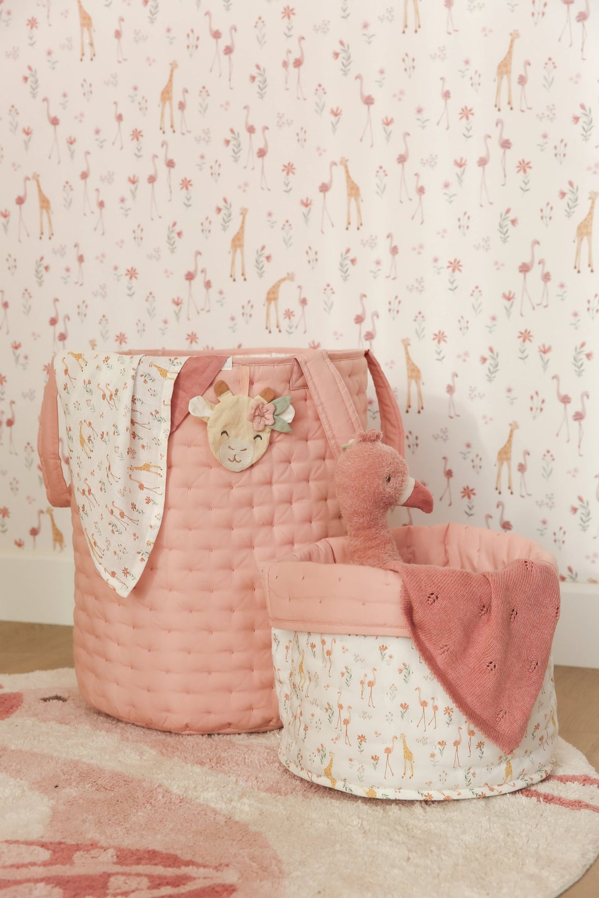 Little Dutch Swaddle Set 2-pack Blooming Safari, Roze