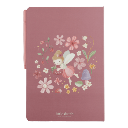Little Dutch tekentablet Fairy Garden roze, gesloten map met bloemenprint
