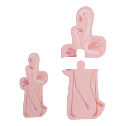 Little Dutch Vloerpuzzel 6 Safari Friends, roze dierenpuzzel uit de set