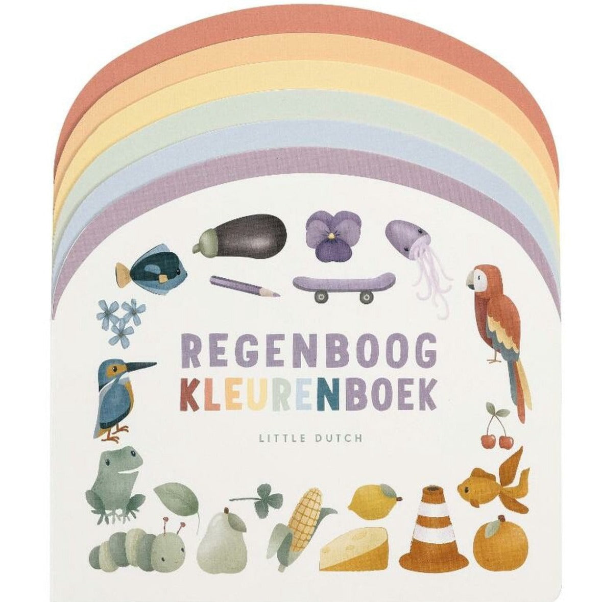 Voorkant van het Little Dutch Regenboog Kleurenboek