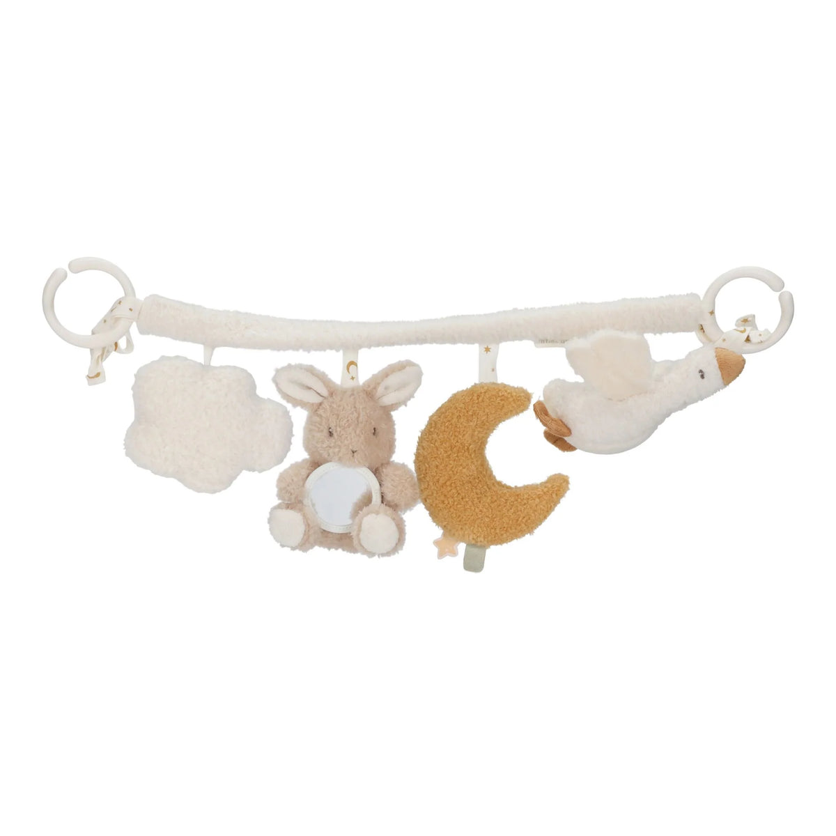 Little Dutch wagenspanner Newborn Naturals met konijntje, maan en wolkjes