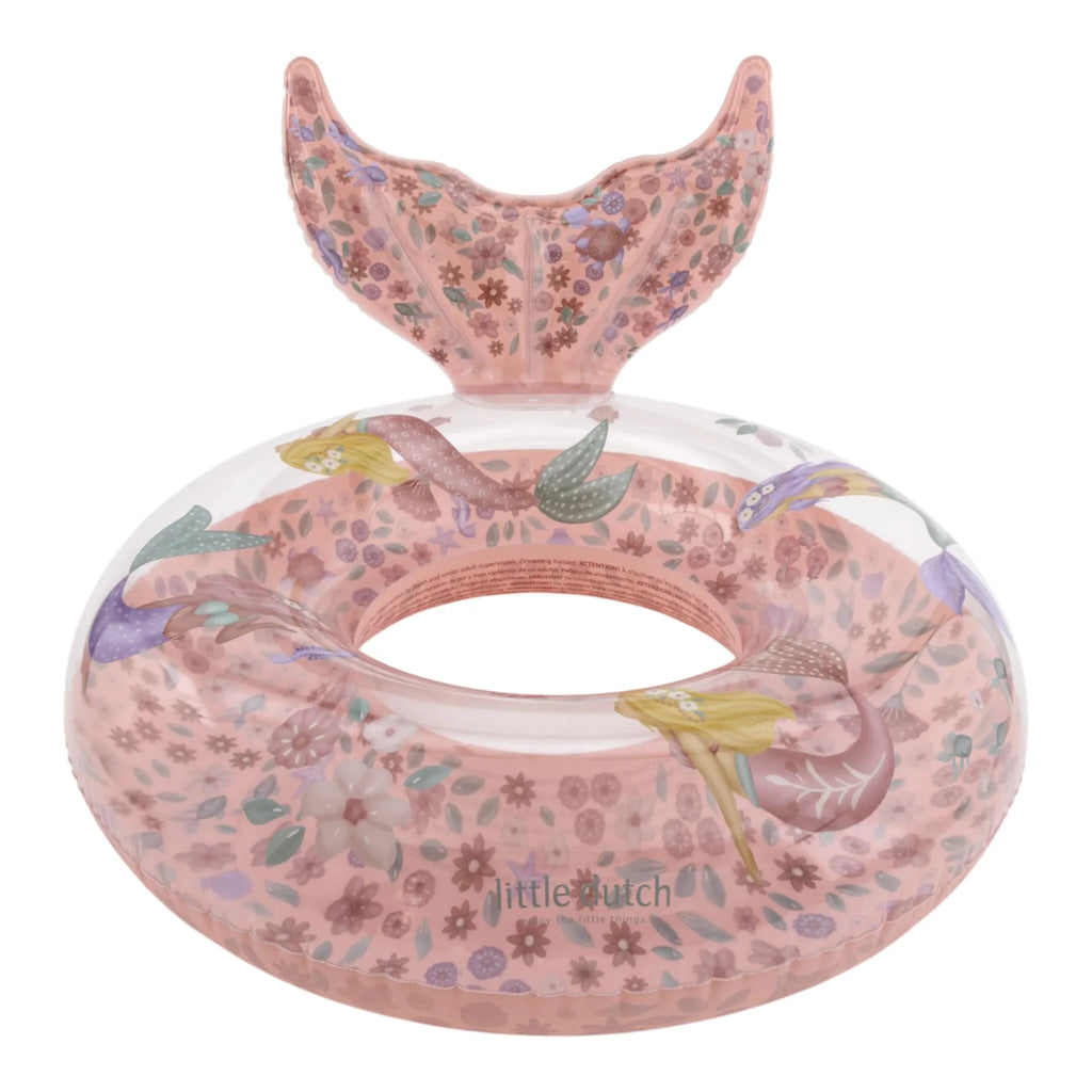 Little Dutch zwemring met staart Dreamy Mermaid, opgeblazen ring met zeemeerminstaart