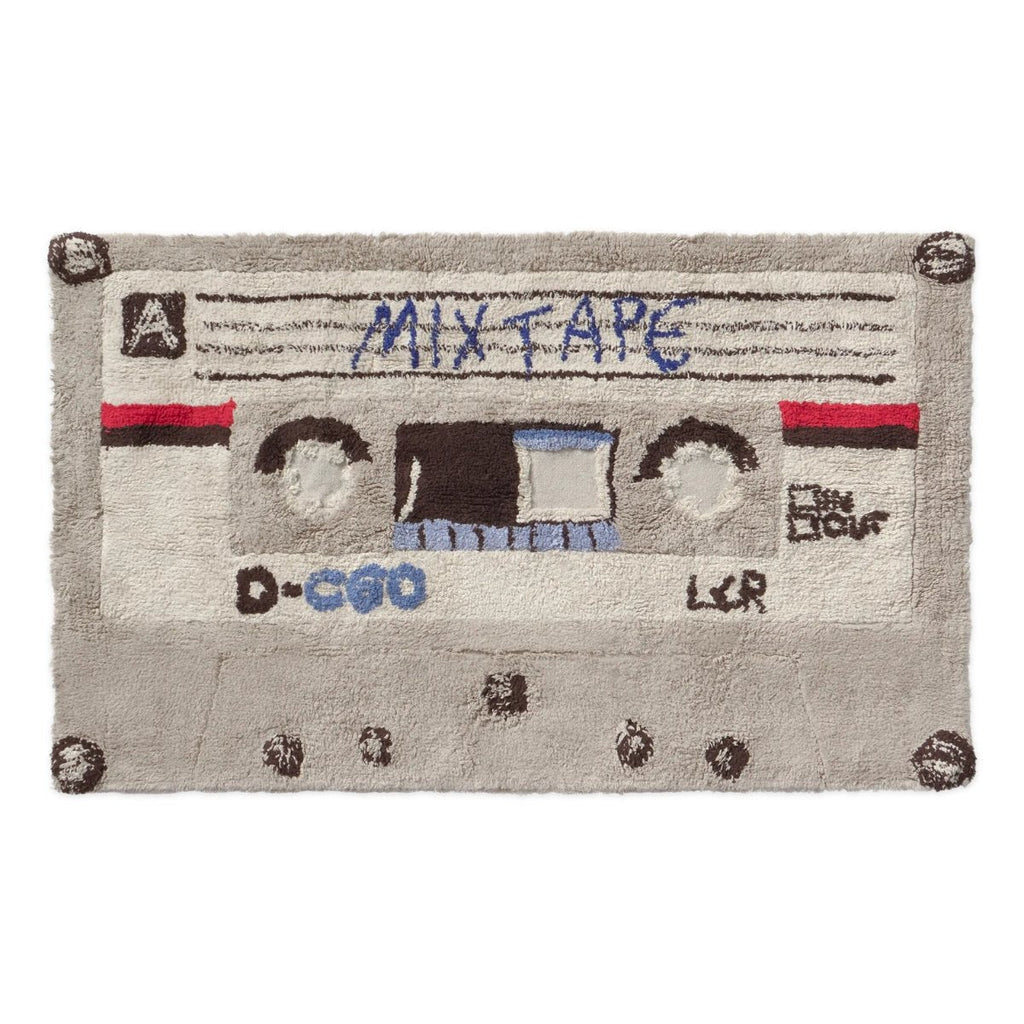 Lorena Canals wasbaar tapijt Cassette in de vorm van een muziekcassette